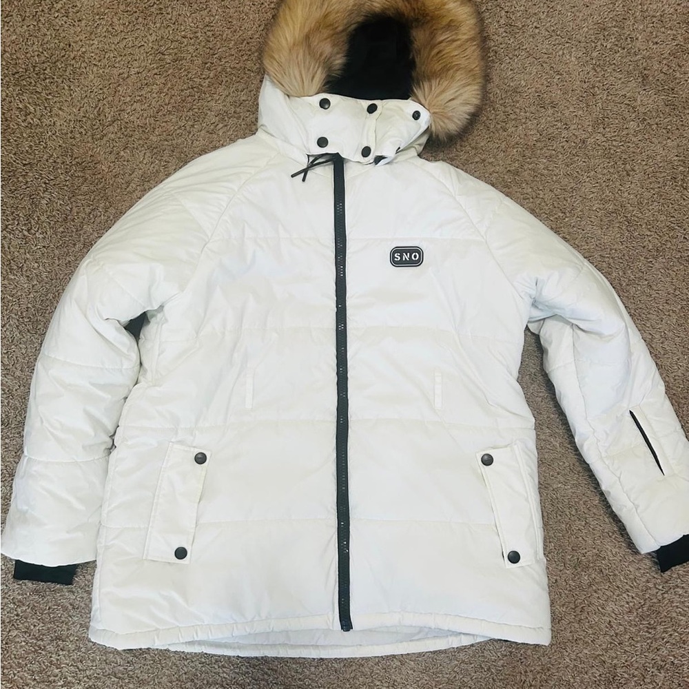 Topshop SNO Black Water Resistant Jacket